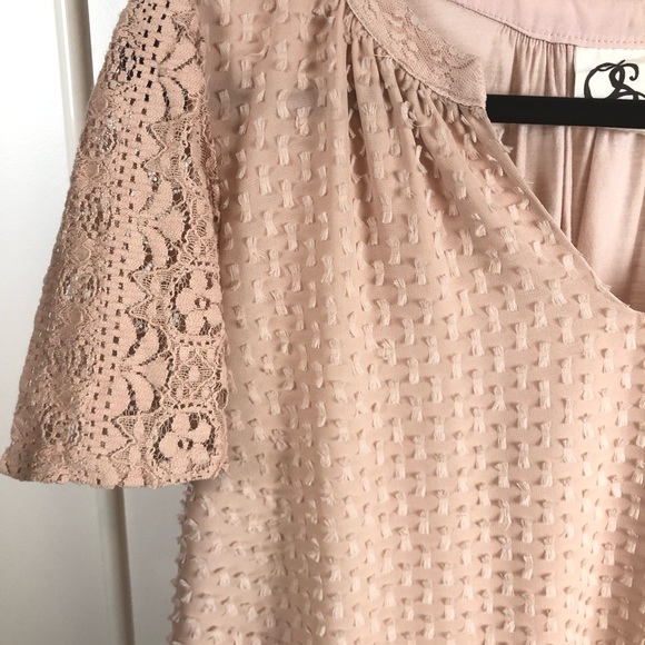 Anthropologie One September Cora Clip dot blouse S - Picture 6 of 17